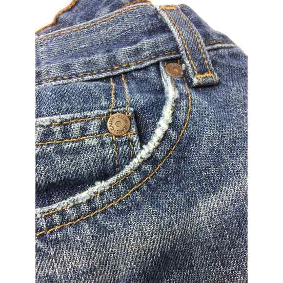 Calvin Klein Flare Jeans Womens Size 8 Medium Wash Denim Distress Mid Rise - Picture 7 of 11